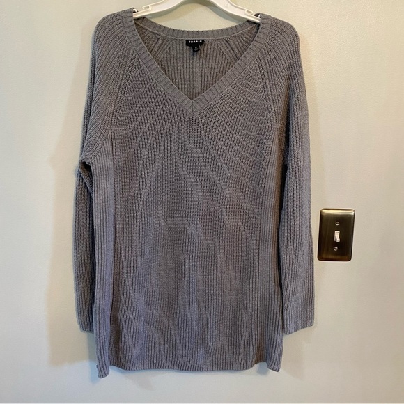Torrid Gray Cable Knit Side Zipper Sweater Size 0 - Picture 1 of 7
